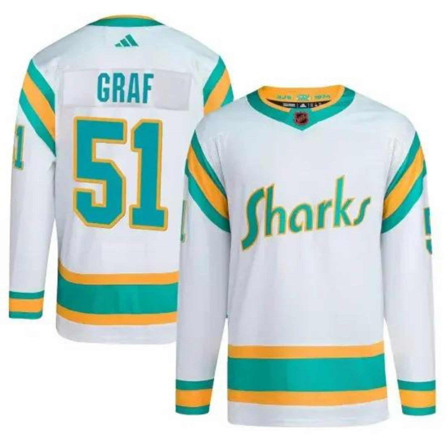 NHL Collin Graf San Jose Sharks 51 Jersey