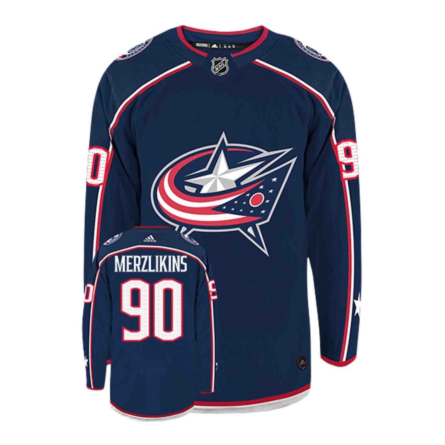 NHL Elvis Merzlikins Columbus Blue Jackets 90 Jersey