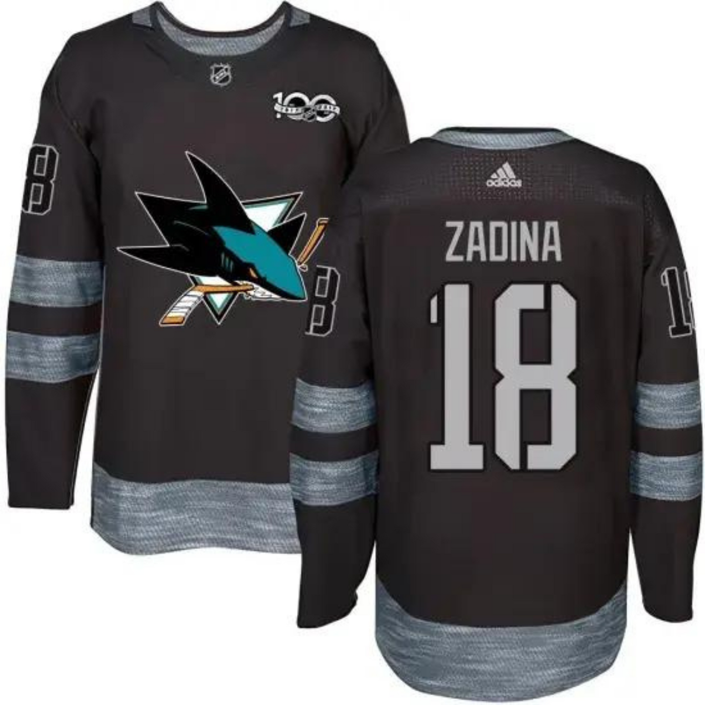 Filip Zadina San Jose Sharks 18 Jersey