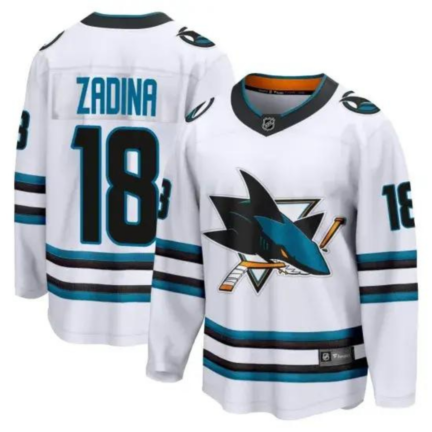 Filip Zadina San Jose Sharks 18 Jersey