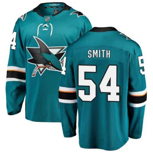 NHL Givani Smith San Jose Sharks 54 Jersey
