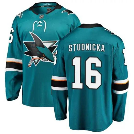 NHL Jack Studnicka San Jose Sharks 16 Jersey