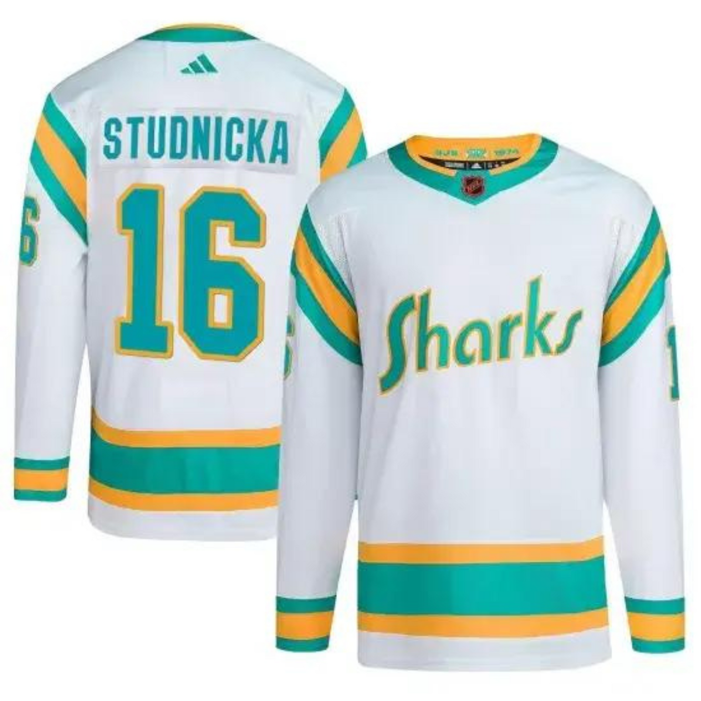 Jack Studnicka San Jose Sharks 16 Jersey