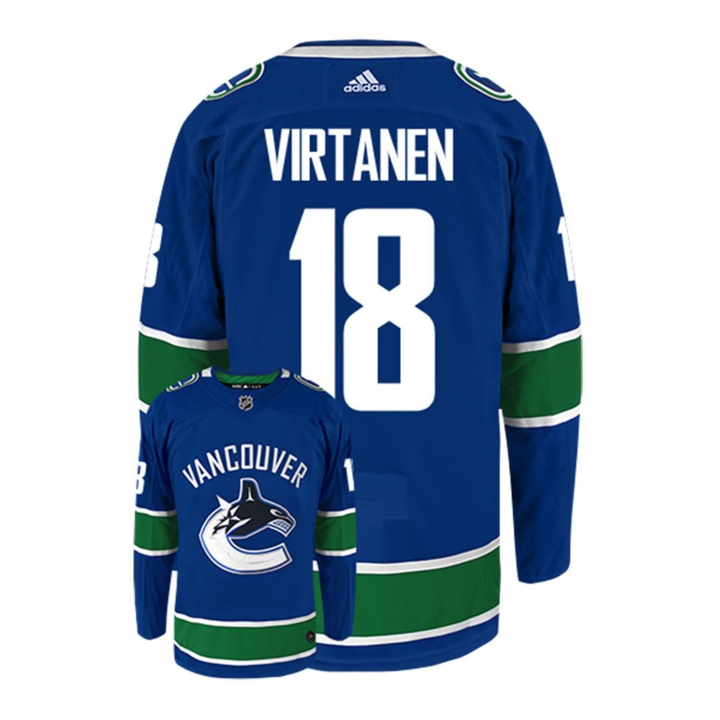 NHL Jake Virtanen Vancouver Canucks 18 Jersey