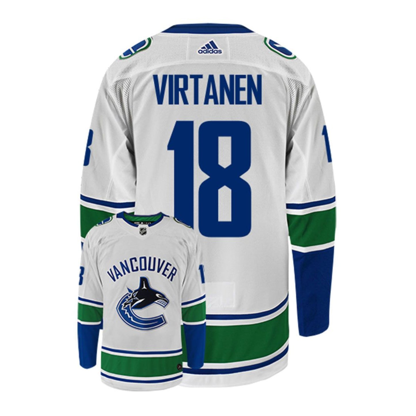 NHL Jake Virtanen Vancouver Canucks 18 Jersey