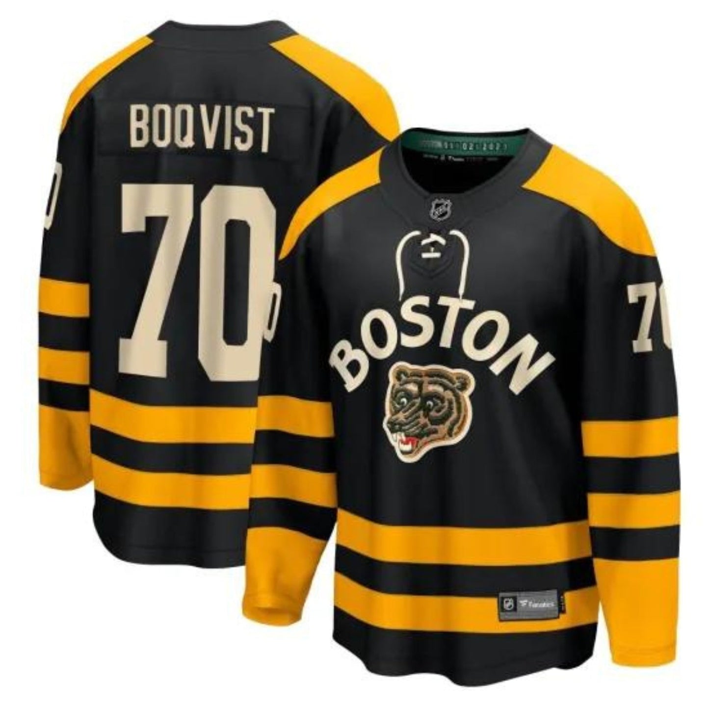 NHL Jesper Boqvist Boston Bruins 70 Jersey