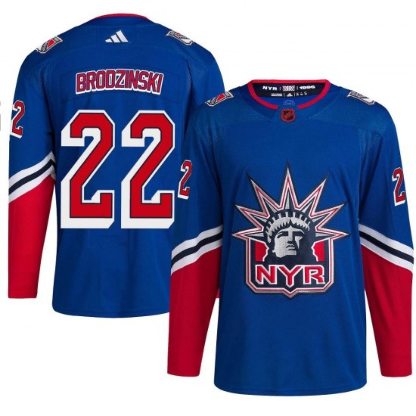NHL Jonny Brodzinski New York Rangers 22 Jersey