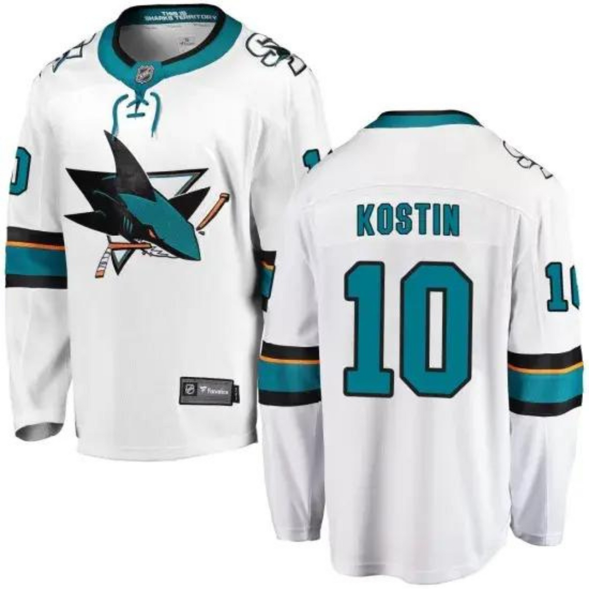 Back view showing number 10 on Klim Kostin jersey