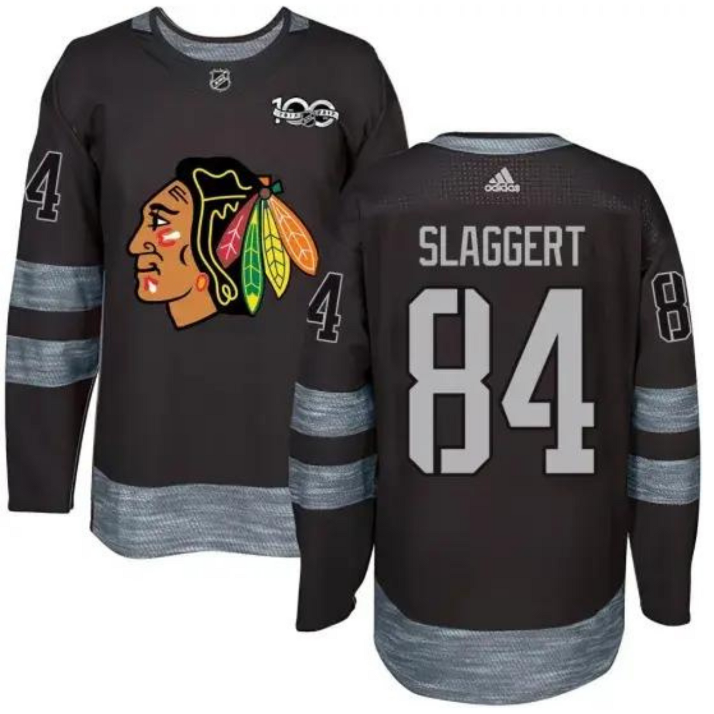 NHL Landon Slaggert Chicago Blackhawks 84 Jersey