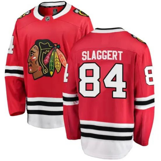 NHL Landon Slaggert Chicago Blackhawks 84 Jersey