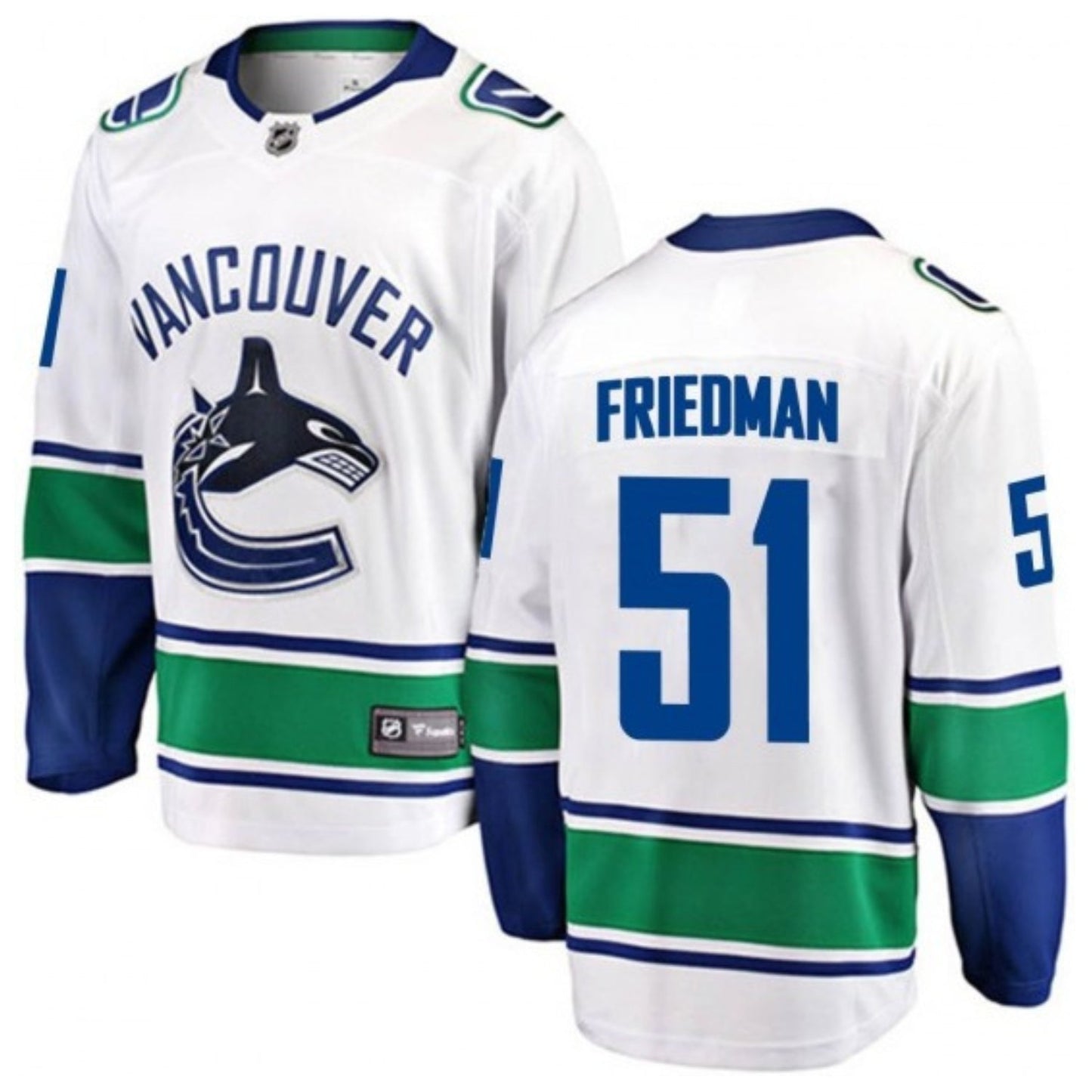 NHL Mark Friedman Vancouver Canucks 51 Jersey