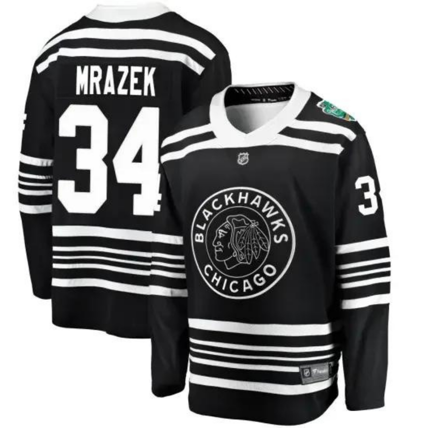 NHL Petr Mrazek Chicago Blackhawks 34 Jersey