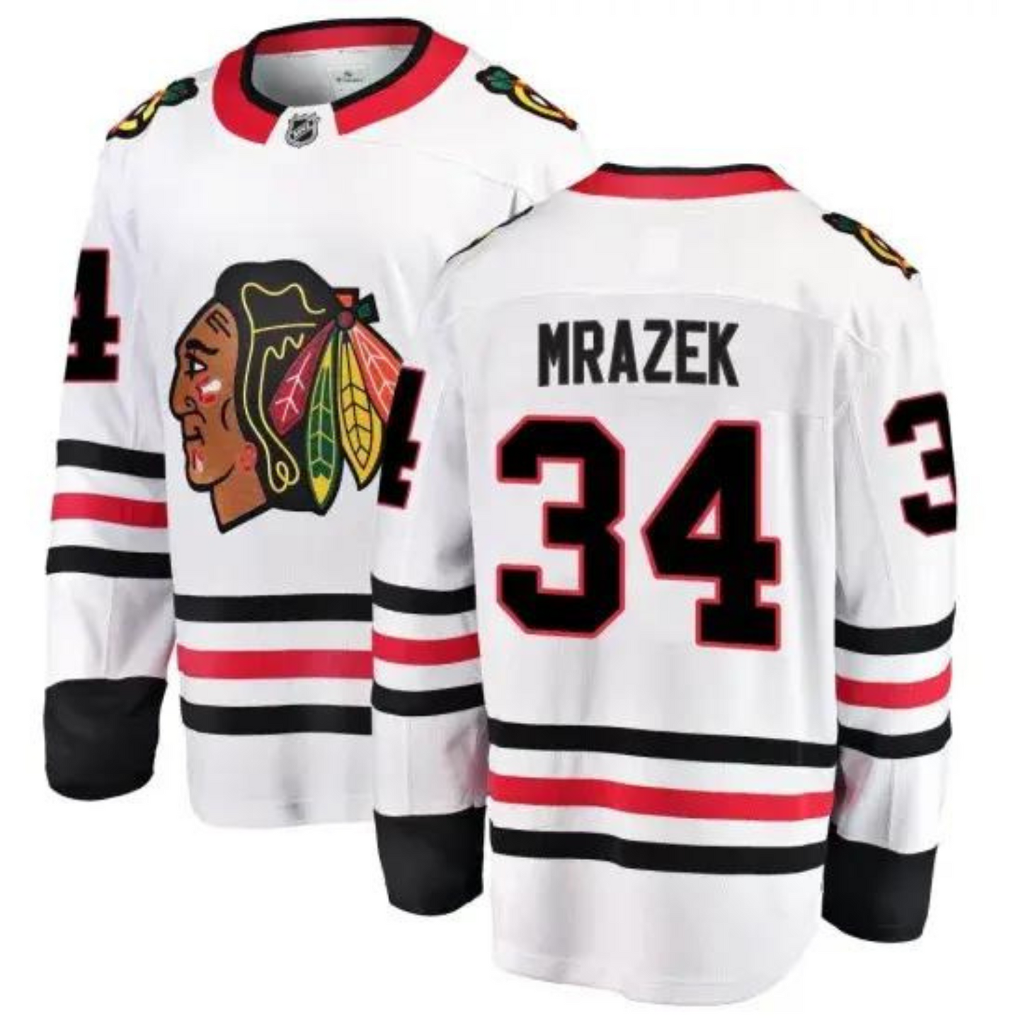 NHL Petr Mrazek Chicago Blackhawks 34 Jersey
