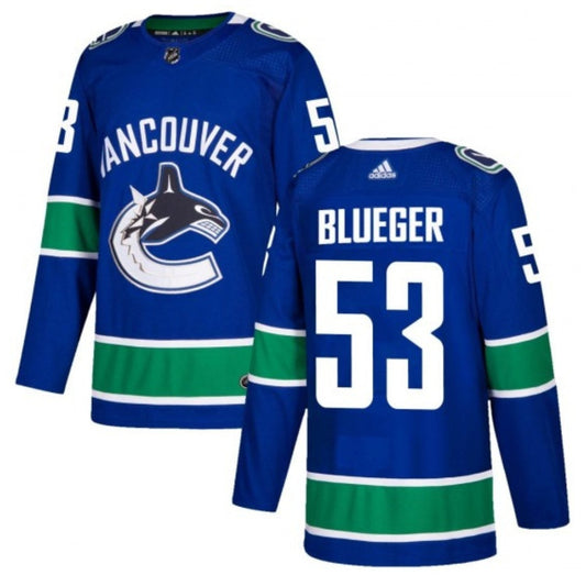 NHL Teddy Blueger Vancouver Canucks 53 Jersey