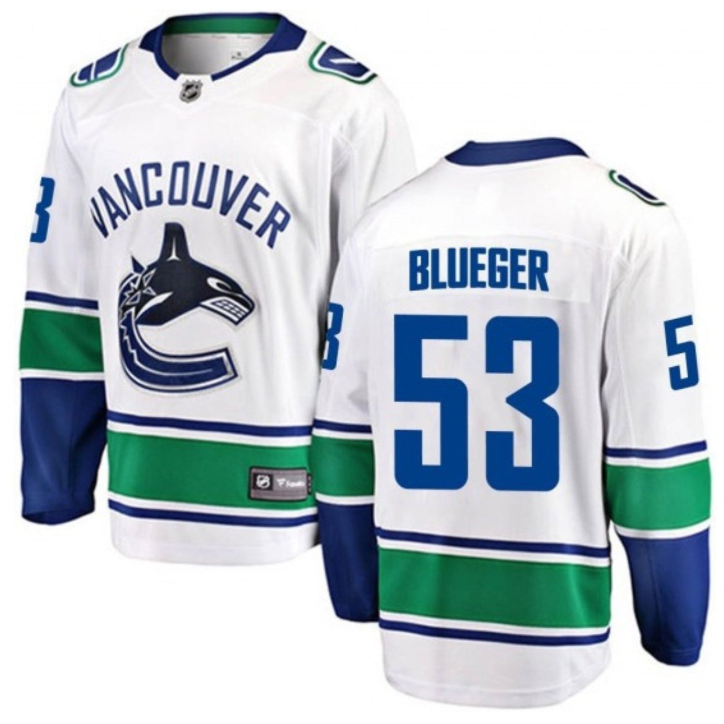 NHL Teddy Blueger Vancouver Canucks 53 Jersey