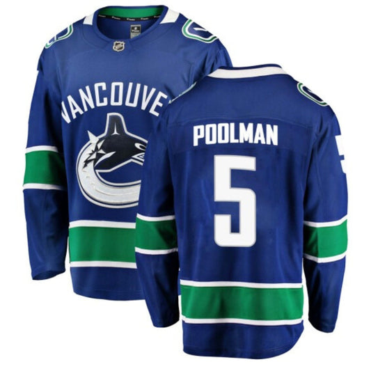 NHL Tucker Poolman Vancouver Canucks 5 Jersey
