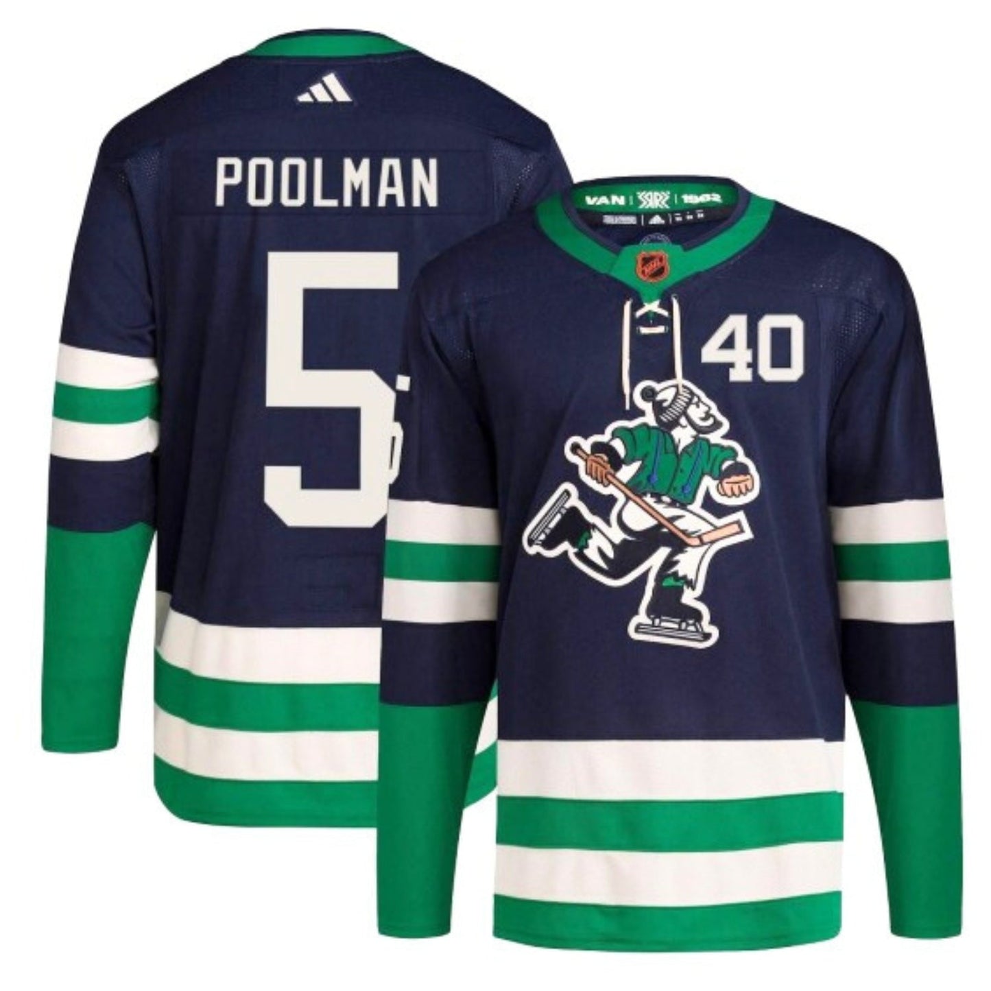 NHL Tucker Poolman Vancouver Canucks 5 Jersey