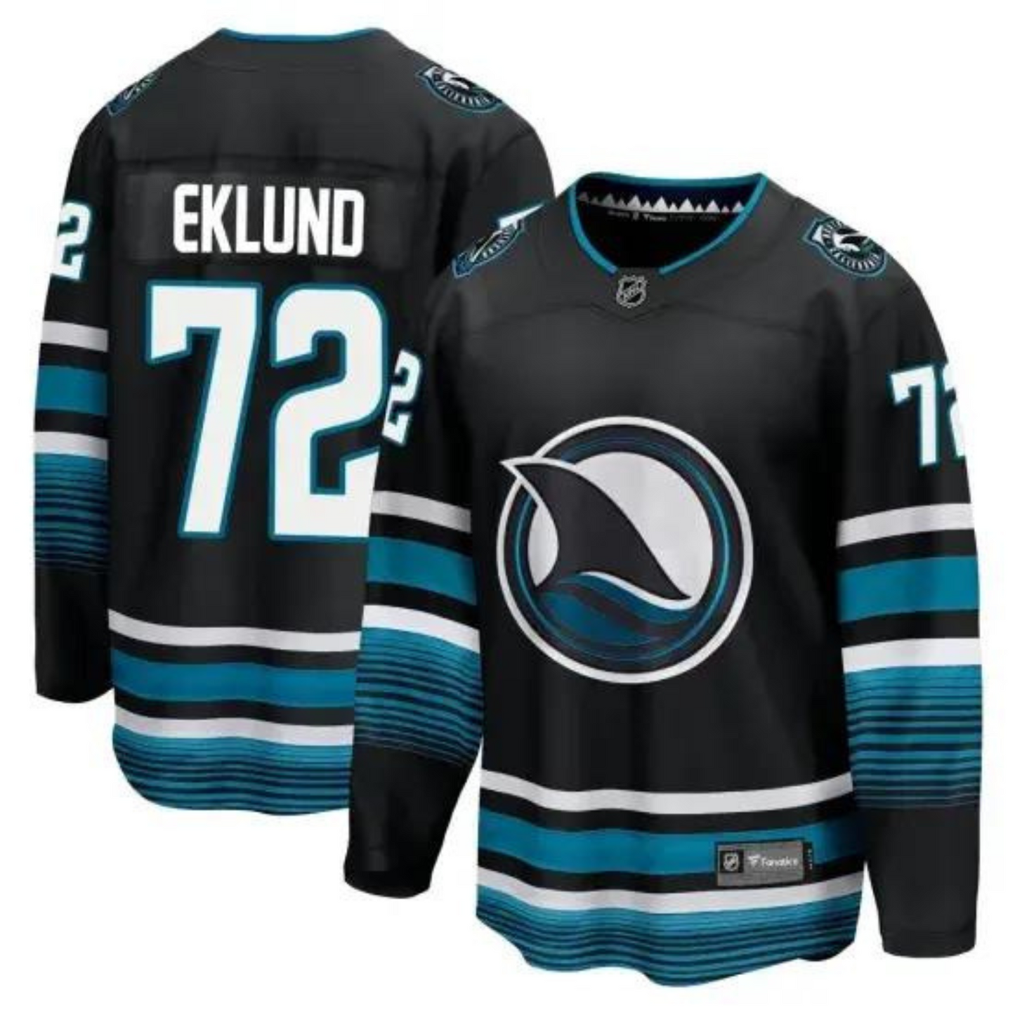 NHL William Eklund San Jose Sharks 72 Jersey