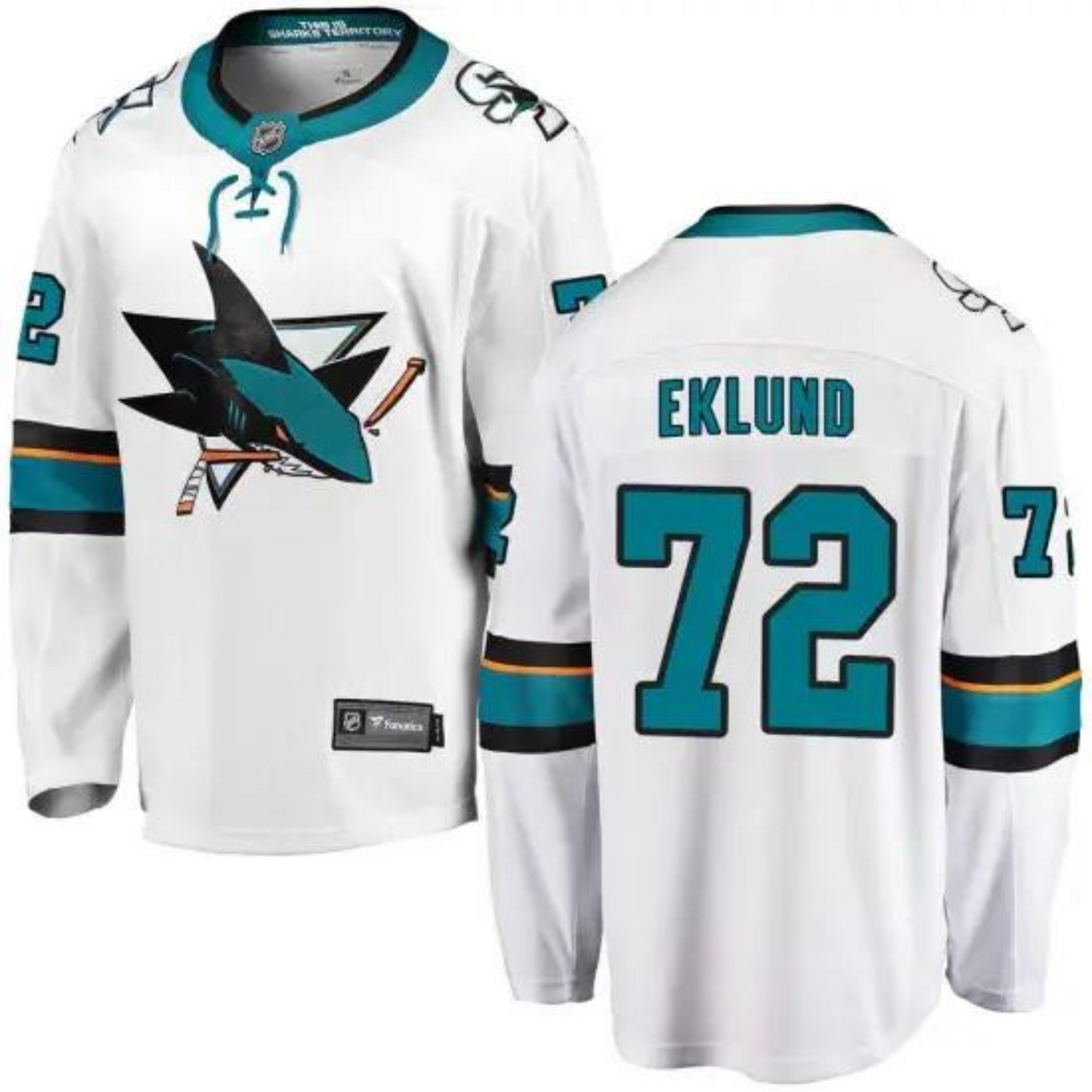 NHL William Eklund San Jose Sharks 72 Jersey