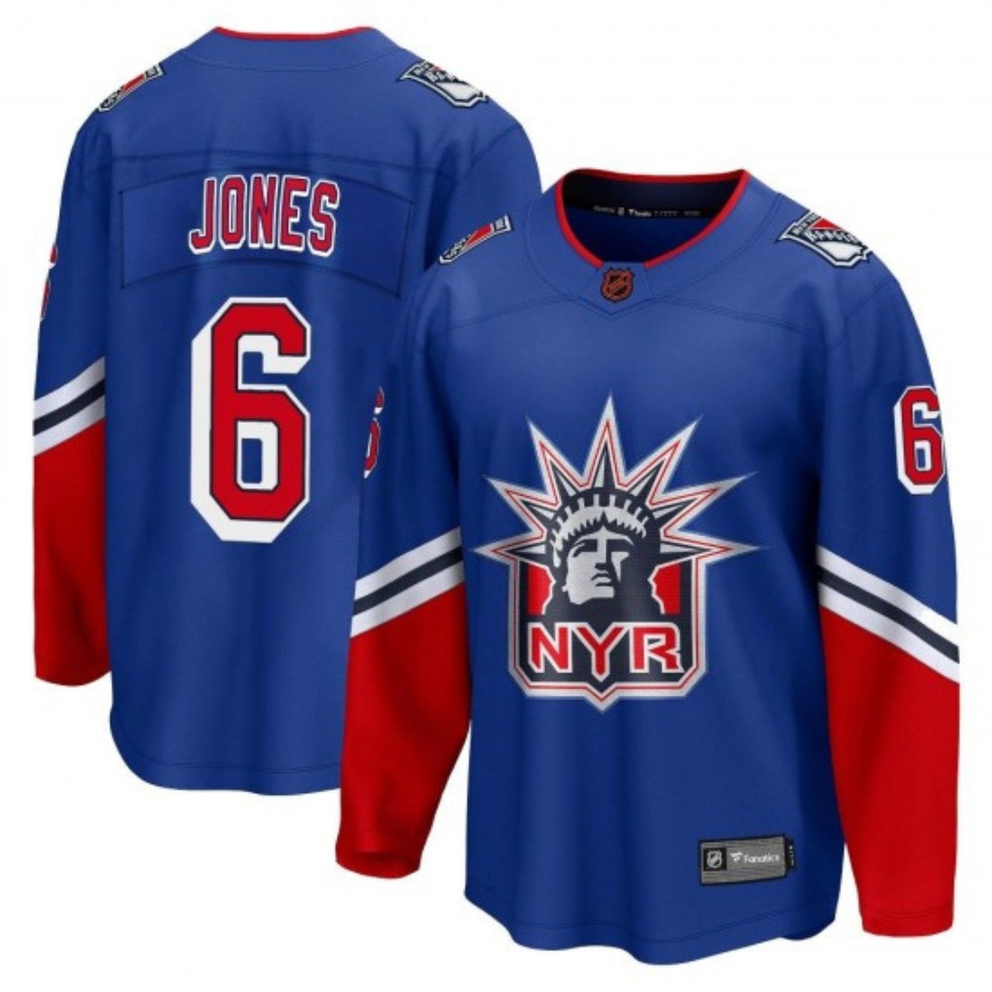 NHL Zac Jones New York Rangers 6 Jersey