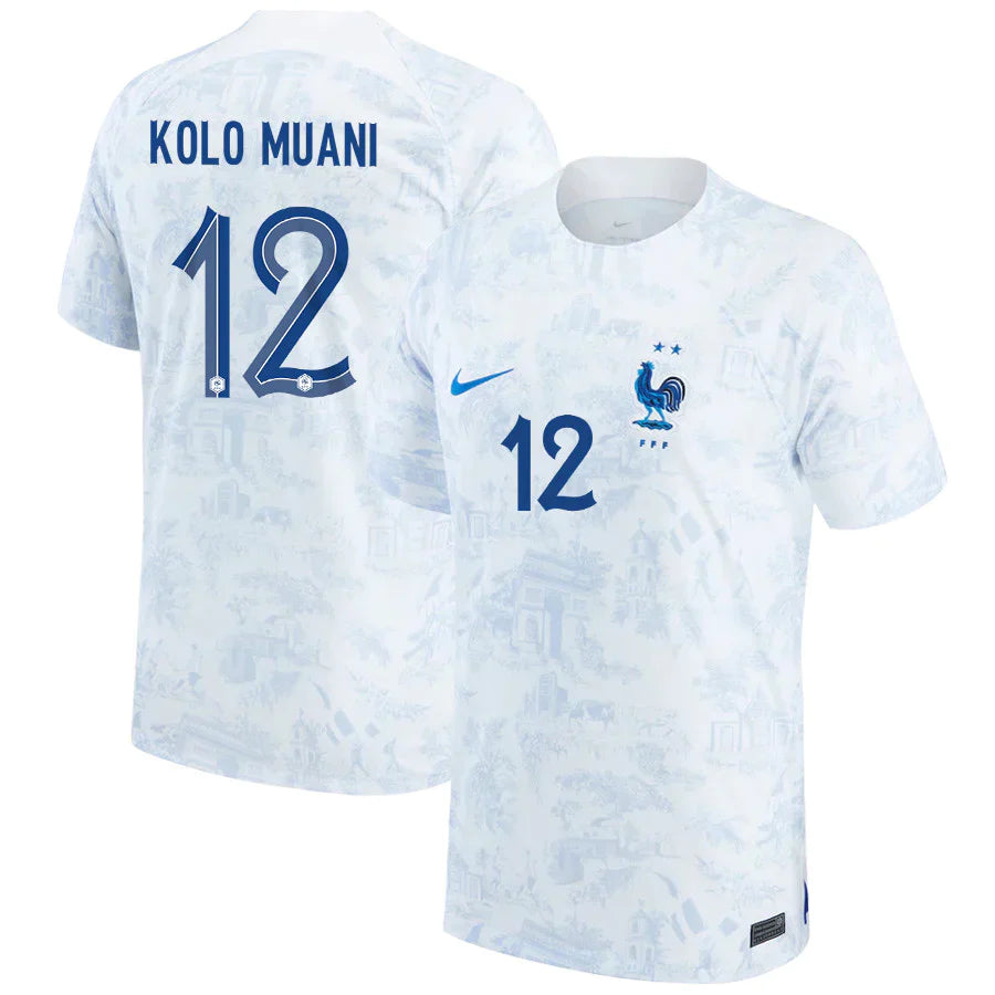 Back view showing number 12 on France soccer jersey