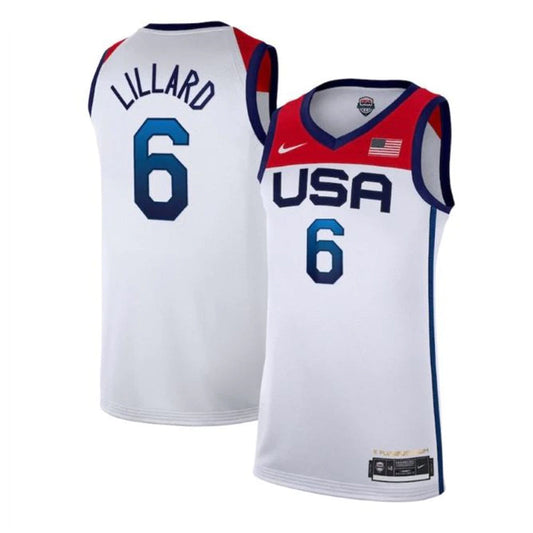 Team USA Damian Lillard 6 Jersey