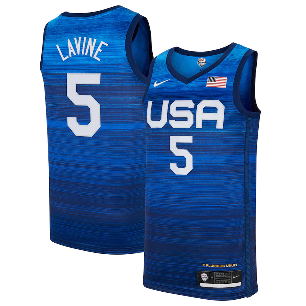 Team USA Zach Levine 5 Jersey