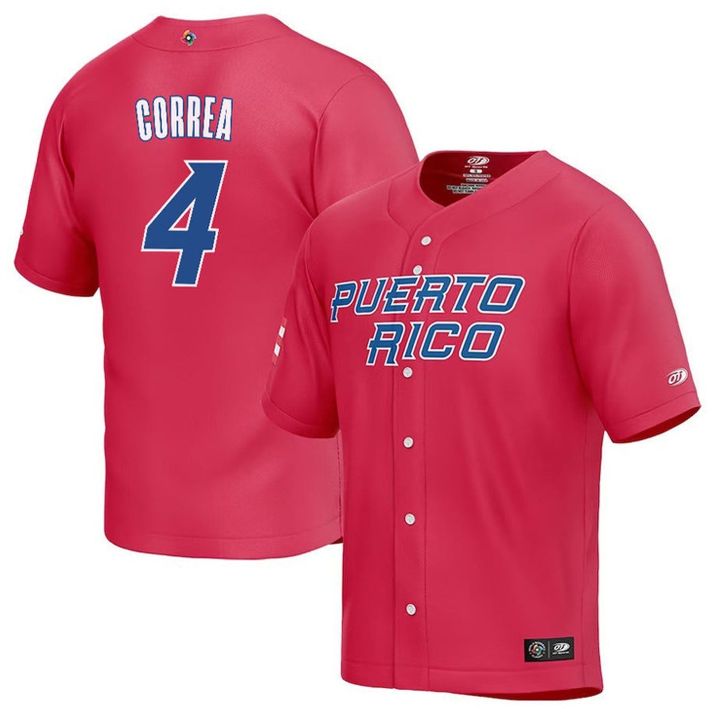 WBC Carlos Correa Puerto Rico 4 Jersey