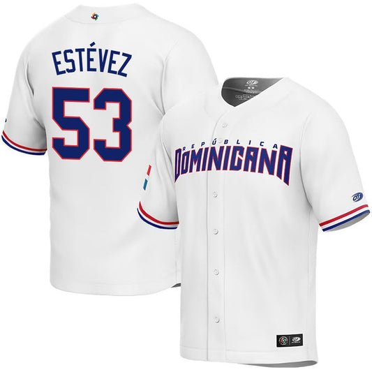 WBC Carlos Estévez Dominican Republic 53 Jersey