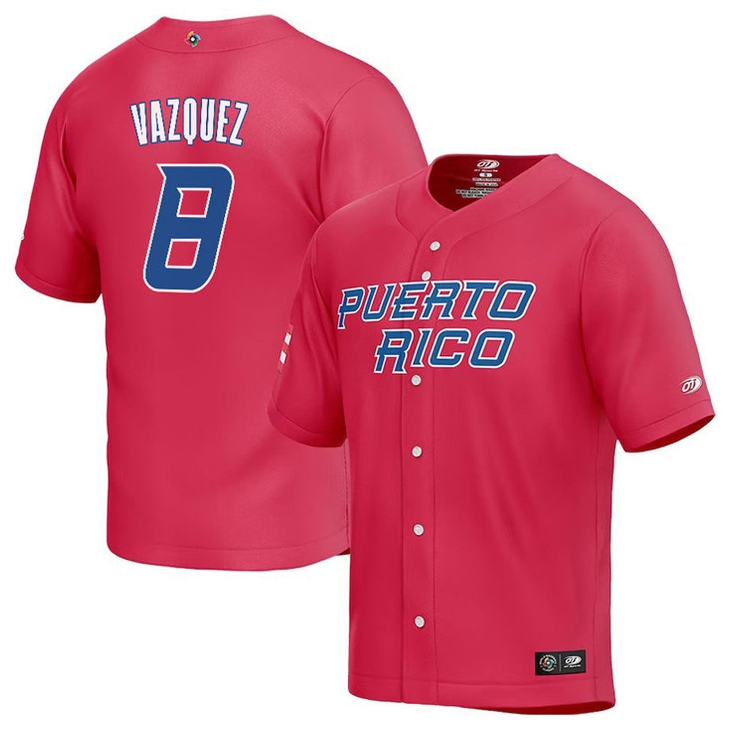 WBC Christian Vazquez Puerto Rico 8 Jersey