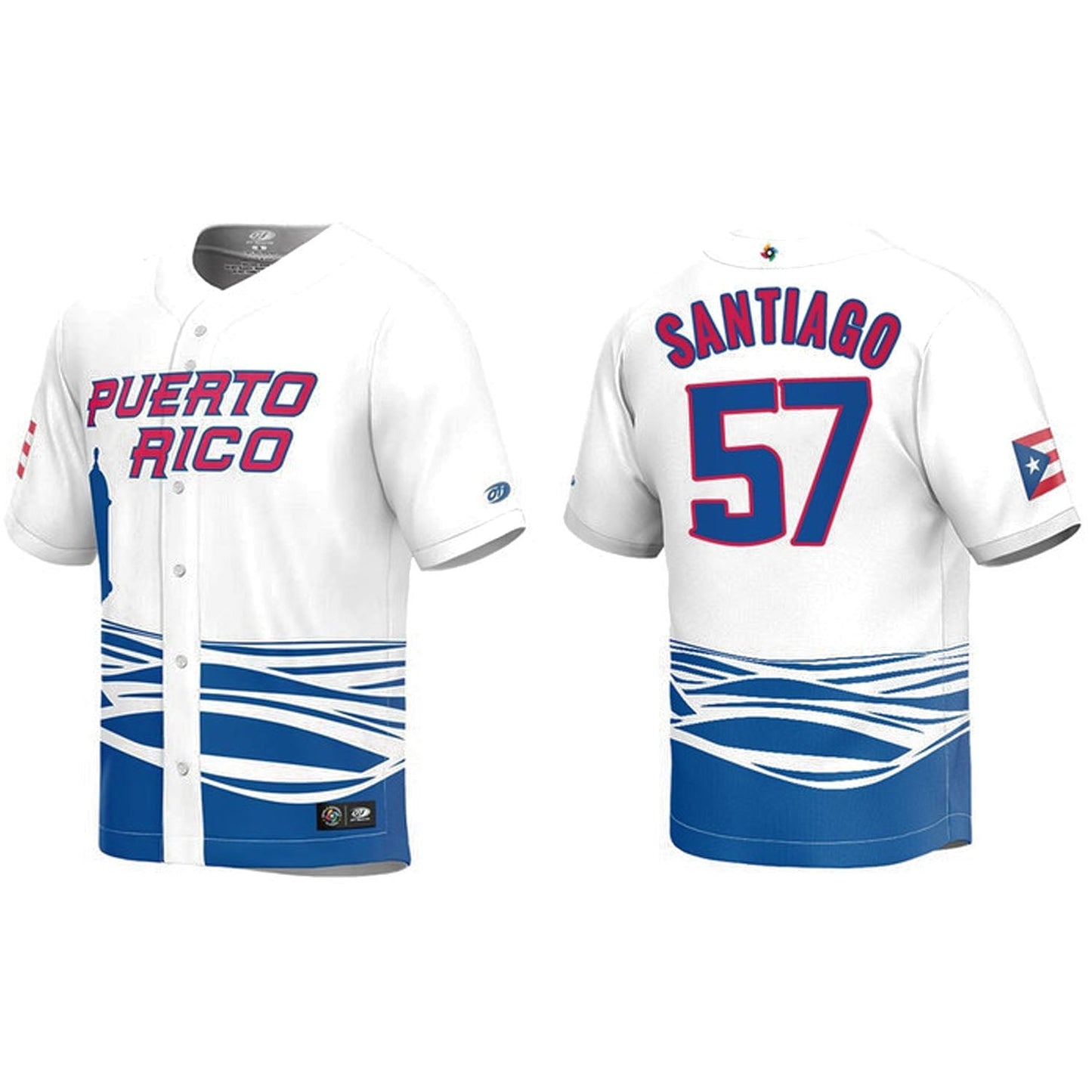 WBC Hector Santiago Puerto Rico 57 Jersey