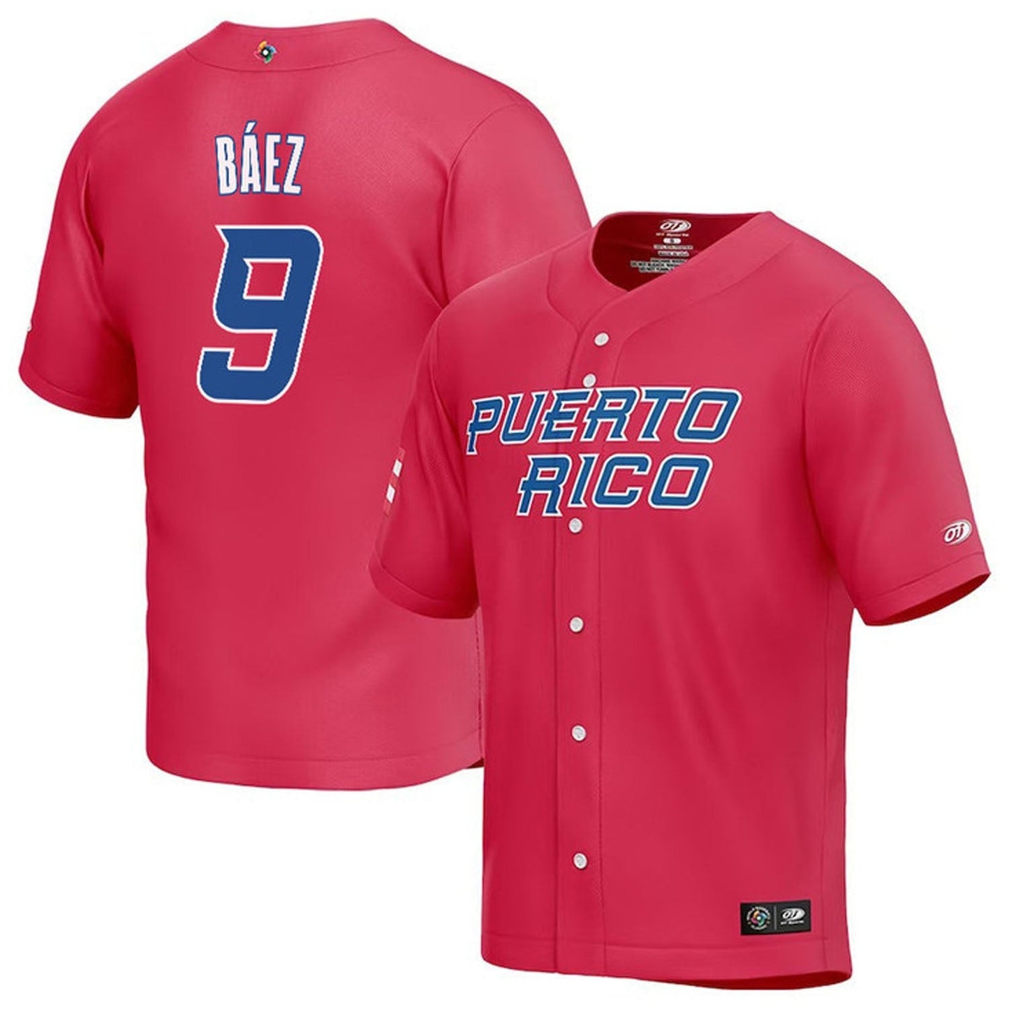 WBC Javier Báez Puerto Rico 9 Jersey