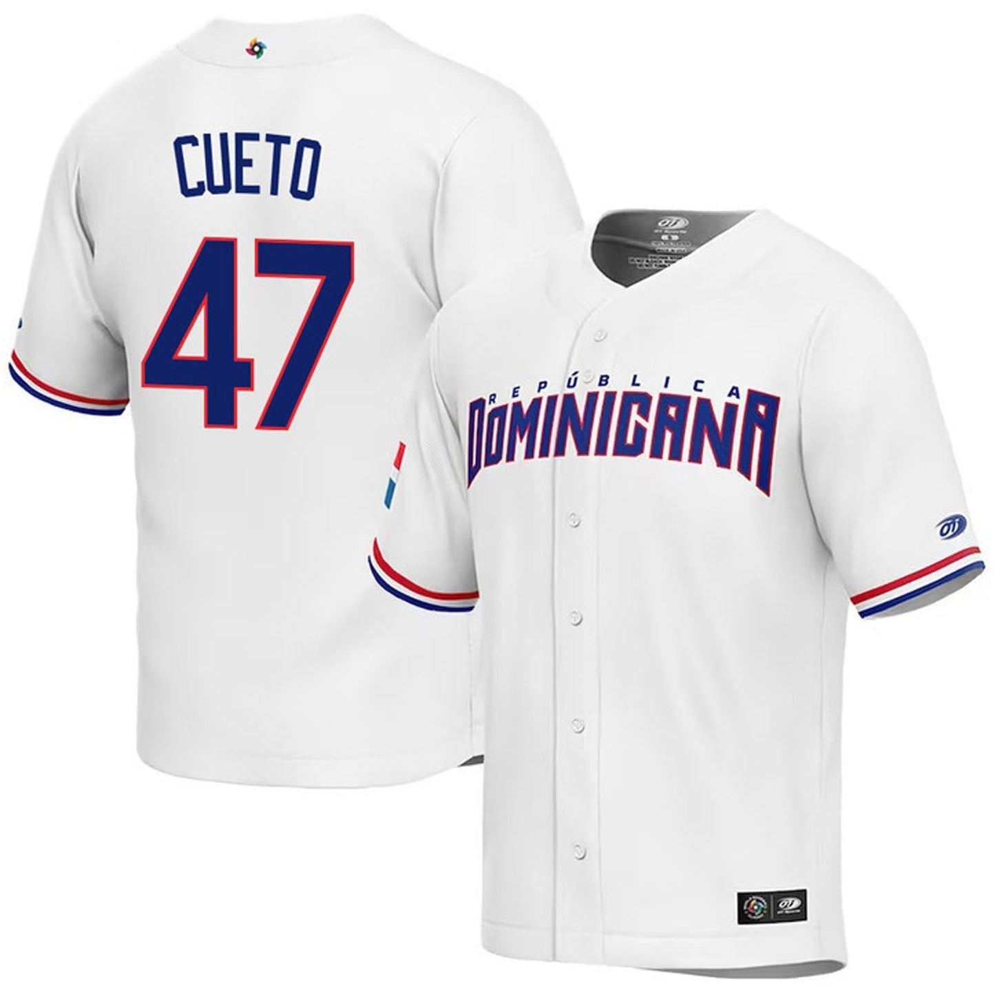 WBC Johnny Cueto Dominican Republic 47 Jersey