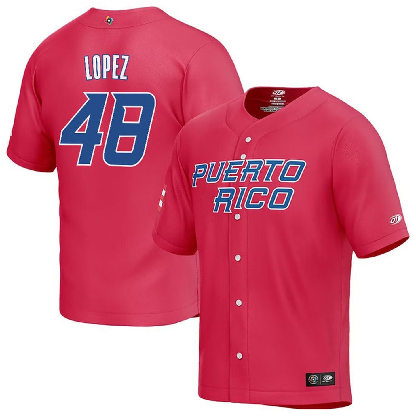 WBC Jorge Lopez Puerto Rico 48 Jersey