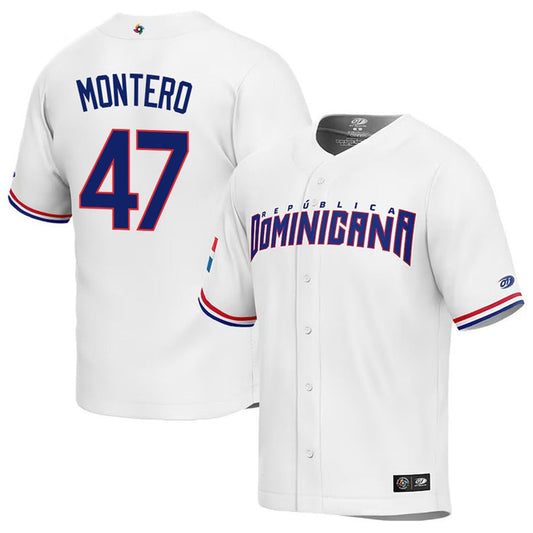 WBC Rafael Montero Dominican Republic 47 Jersey