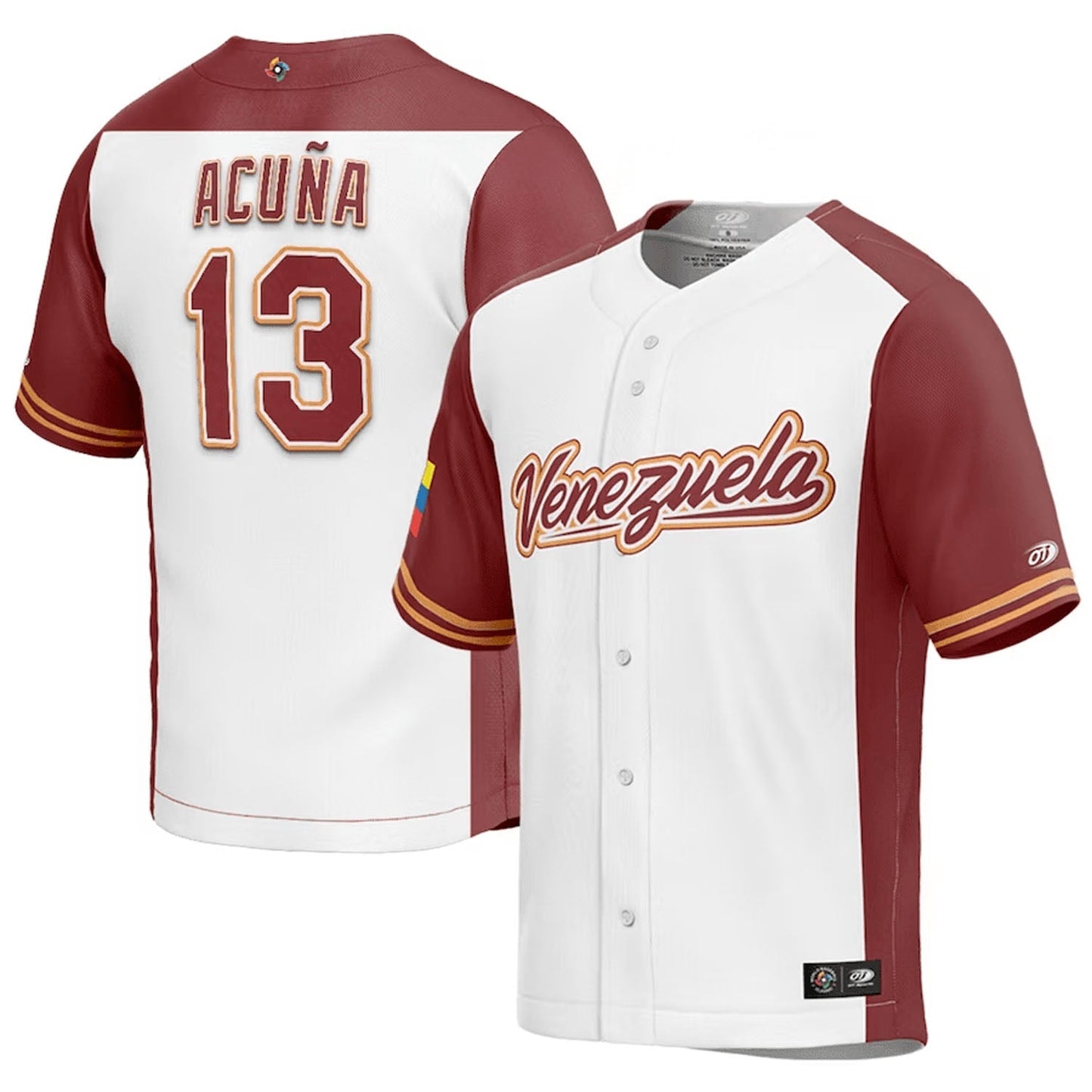 WBC Ronald Acuña Jr. Venezuela 13 Jersey