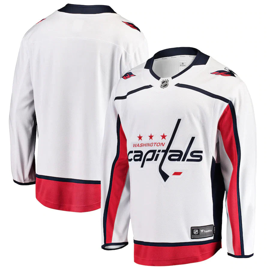 Back of Washington Capitals custom hockey jersey with customizable name and number