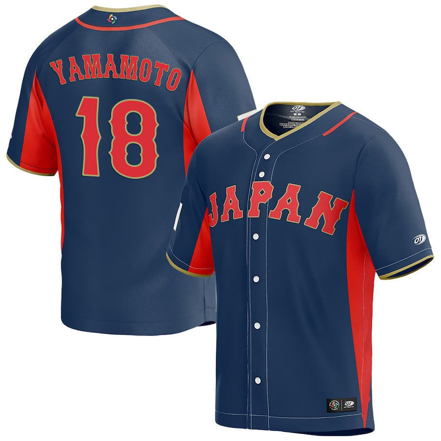 WBC Yoshinobu Yamamoto Japan 18 Jersey