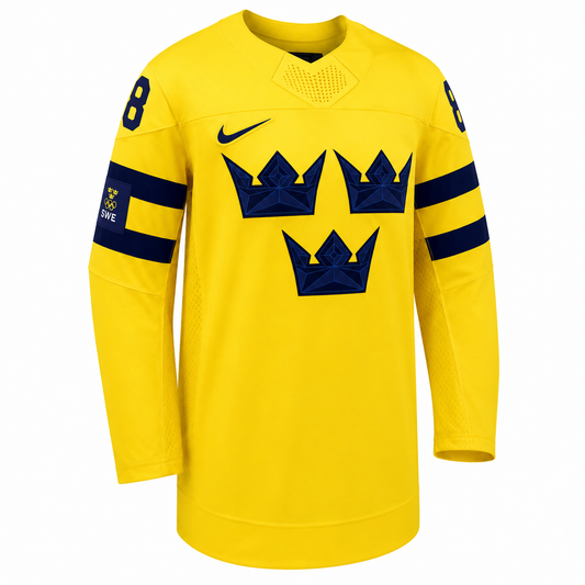 William Nylander #88 Sweden Olympic Hockey Jersey – Yellow