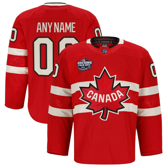 Canada 2025 4 Nations Face-Off Pro Custom Jersey Red