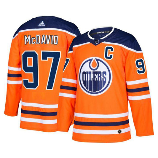 Connor McDavid 97 Edmonton Oilers jersey front view
