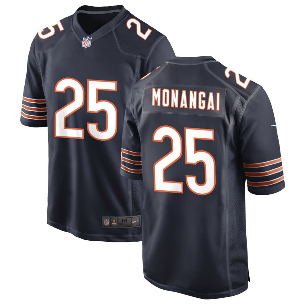 Kyle Monangai #25 Chicago Bears Football Jersey - Navy