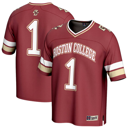 #1 Boston College Eagles GameDay Greats Lightweight Collegiate Football Fashion Jersey - Maroon - NCAA