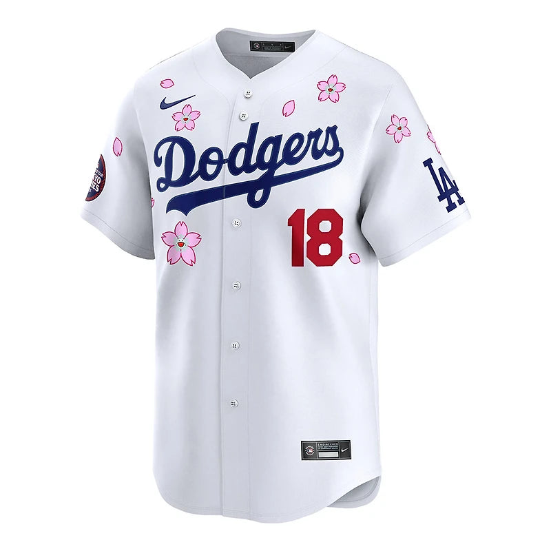 Yoshinobu Yamamoto #18 Los Angeles Dodgers Baseball Jersey – White