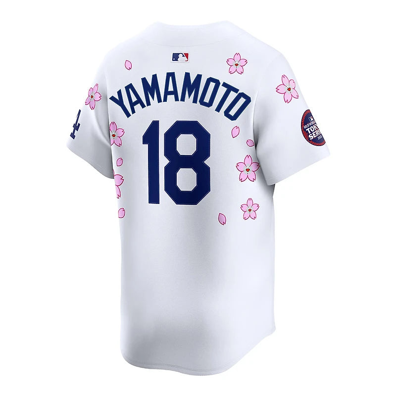 Yoshinobu Yamamoto #18 Los Angeles Dodgers Baseball Jersey – White