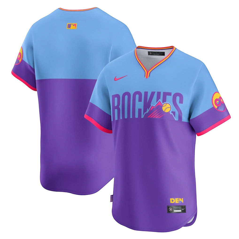 Colorado Rockies 2025-26 City Connect Limited Jersey - Purple/Light Blue