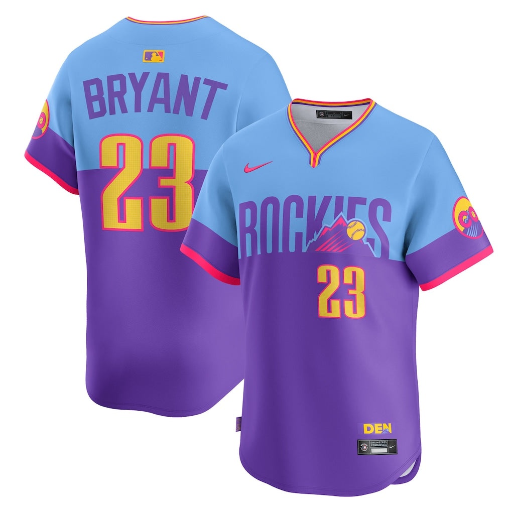 Kris Bryant Colorado Rockies 2025-26 City Connect Limited Player Jersey - Purple/Light Blue