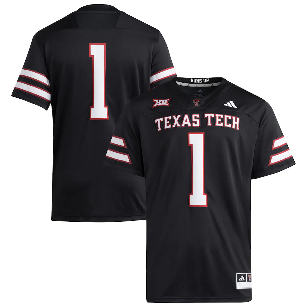 #1 Texas Tech Red Raiders Premier Jersey - Black -