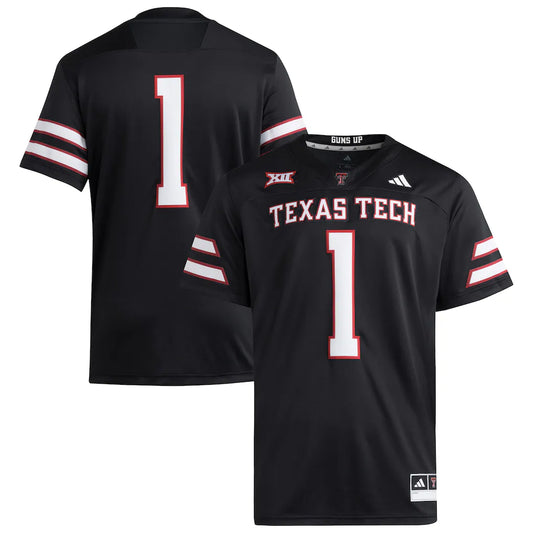 #1 Texas Tech Red Raiders Premier Jersey - Black -
