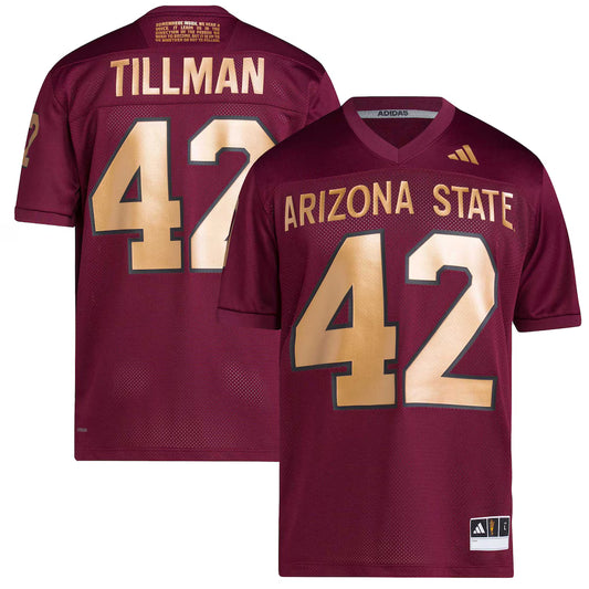 Pat Tillman #42 Arizona State Sun Devils Football Icon Premier Jersey - Maroon - NCAA